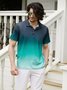 Hardaddy Ombre Button Short Sleeve Polo Shirt