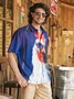 Hardaddy Fun Chicken Chest Pocket Short Sleeve Hawaiian Shirt