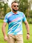 Hardaddy Ombre Button Short Sleeve Polo Shirt