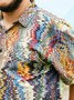 Hardaddy Moisture-wicking Art Ripple Disco Chest Pocket Hawaiian Shirt