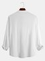 Cotton Linen Plain Color Casual Long Sleeve Shirt