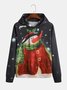 Men's Christmas Snowman Graphic Print Hoodie