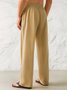 Hardaddy Cotton And linen Style American Casual Basic Wild linen Trousers