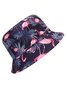 Hardaddy Men's Vacation Street Personality Flamingo Print Bucket Hat