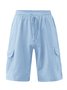 Hardaddy Men's Linen Shorts Multi-Pocket Tie Cargo Pants