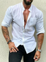 Plain Cotton Chest Pocket Long Sleeve casual Shirt.