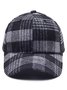 Hardaddy Christmas Contrasting Plaid Cap Baseball Cap Holiday Party Matching