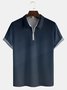Hardaddy Gradient Striped Zip Short Sleeve Polo