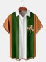 St. Patrick's Day Chest Pocket Short Sleeve Bowling Shirt
