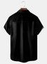 Geometric Pattern Chest Pocket Short Sleeve Bowling Shirt