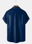 Geometric Check Chest Pocket Short Sleeve Bowling Shirt
