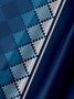 Geometric Check Chest Pocket Short Sleeve Bowling Shirt