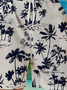 Hawaiian Botanical Floral Print Bermuda Shorts