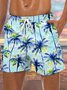 Coconut Tree Drawstring Beach Shorts