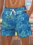 Sea Turtle Drawstring Beach Shorts