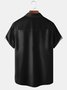 Hardaddy Big Size Crucifix Chest Pocket Short Sleeve Bowling Shirt