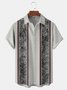 Hardaddy Big Size Textured Chest Pocket Short Sleeve Bowling Shirt