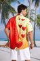 Hardaddy St Valentine‘s Day Heart Chest Pocket Short Sleeve Shirt