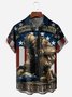 Veterans Day Chest Pocket Short Sleeve Casual Shirt