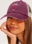 Hardaddy Men's /Women's After God Made Me Said Ta Da Funny Graphic Printing Loose Text Letters Washed Mesh-back Baseball Cap