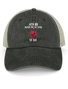 Hardaddy Men's /Women's After God Made Me Said Ta Da Funny Graphic Printing Loose Text Letters Washed Mesh-back Baseball Cap