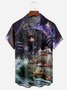 Gorilla Sailing Boat Chest Pocket Short Sleeve Hawaiian Shirt