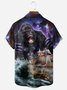 Gorilla Sailing Boat Chest Pocket Short Sleeve Hawaiian Shirt