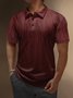 Hardaddy Ombre Geometric Button Short Sleeve Polo Shirt