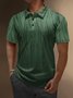 Hardaddy Ombre Geometric Button Short Sleeve Polo Shirt