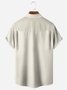 Striped Chest Pocket Short Sleeve Bowling Shirt