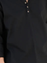 Cotton Plain Long Sleeve Casual Shirt