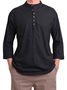 Cotton Plain Long Sleeve Casual Shirt