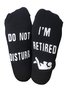 Hardaddy I'm Retired Do It Yourself Fun Letter Black Socks