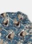 Retro Ukiyo-e Shark Cotton Shirt