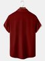 Big Size Santa Claus Chest Pocket Short Sleeve Casual Shirt