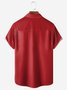 Big Size Christmas Chest Pocket Short Sleeve Casual Shirt