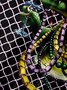 Hardaddy Black Mardi Gras Crocodile Bowling Chest Pocket Regular Fit Short Sleeve Hawaiian Shirt