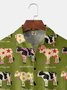 Animal Chest Pocket Short Sleeve Hawaiian Shirt By Andreea Dumuta