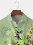 Hardaddy Hawaiian Button Up Shirt for Men Green St. Patrick's Day Lucky Clover Parrot Beer Gold Coins Regular Fit Short Sleeve Shirt St Paddy's Day Shirt