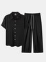 Hardaddy Cotton Plain Casual Cropped Pants