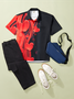 Hardaddy Valentine Day Shirts For Men Valentine's Day Chest Pocket Short Sleeve Casual Shirt