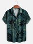 Hardaddy Palm Tree Leaf Shirt Men Summer Leaf Vacation Micro-Elasticity Daily Short Sleeve Regular H-Line Camp Collar Aloha Shirts