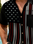 Hardaddy Cotton American Flag Chest Pocket Casual Shirt