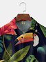 Moisture-wicking Toucan Chest Pocket Hawaiian Shirt