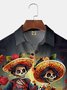 Moisture-wicking Cinco de Mayo Skeleton Chest Pocket Hawaiian Shirt