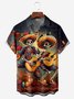 Moisture-wicking Cinco de Mayo Skeleton Chest Pocket Hawaiian Shirt