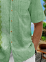 Hardaddy Cotton Plain Striped Casual Guayabera Shirt