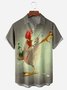 9-Pack Moisture-wicking Geo Toucan Parrot Rooster Chest Pocket Hawaiian Shirt