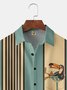 3-Pack Moisture-wicking Breathable Toucan Rooster Chest Pocket Hawaiian Shirt