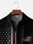 Hardaddy American Flag Chest Pocket Short Sleeve Casual Shirt